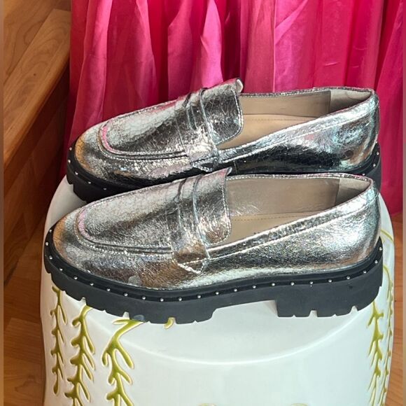 Free People x Schutz Christie Stud Loafers/ size 8.5 B - Picture 4 of 9